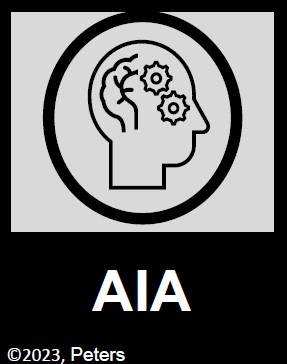 AIA logo. Logo signifying artificial intelligence aided. 