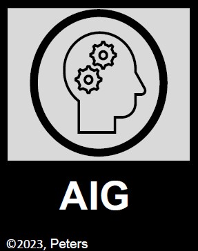 AIG logo. Logo indicating artificial intelligence generated.